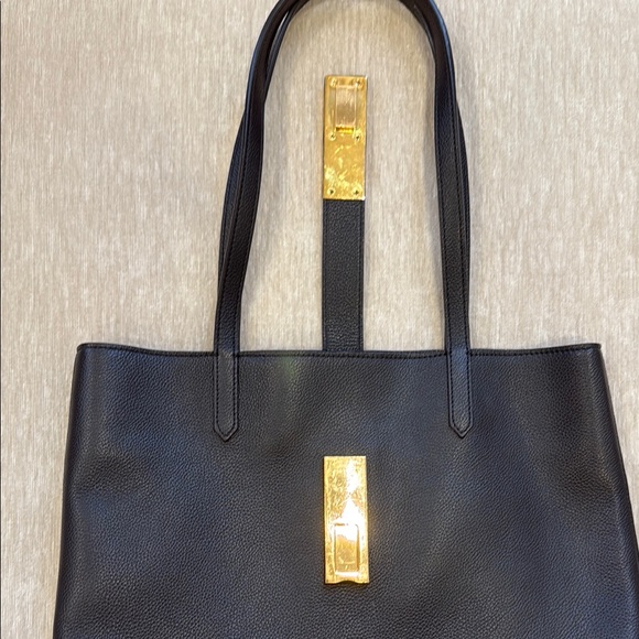 DeMellier London Black Leather Tote Bag - Picture 5 of 7